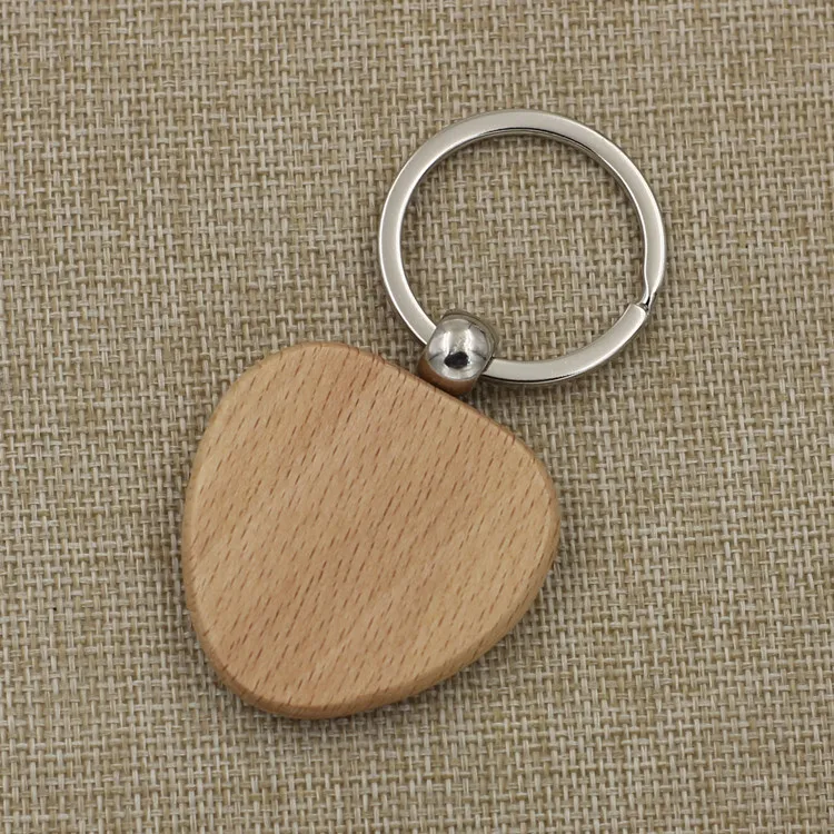 Creative Wooden Key Chains Round, Square & Rectangle DIY Key Holders ...