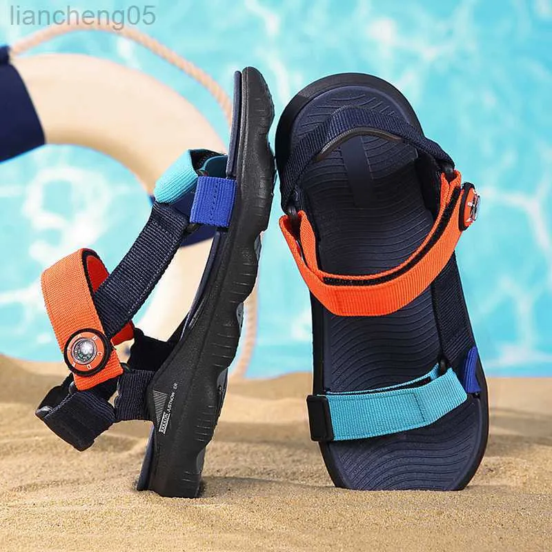 Sandálias de verão sandálias infantis baby criança sandálias sapatos de praia de fundo macio, meninos não deslizantes, meninas esportes de lazer infantil sapato casual w0327