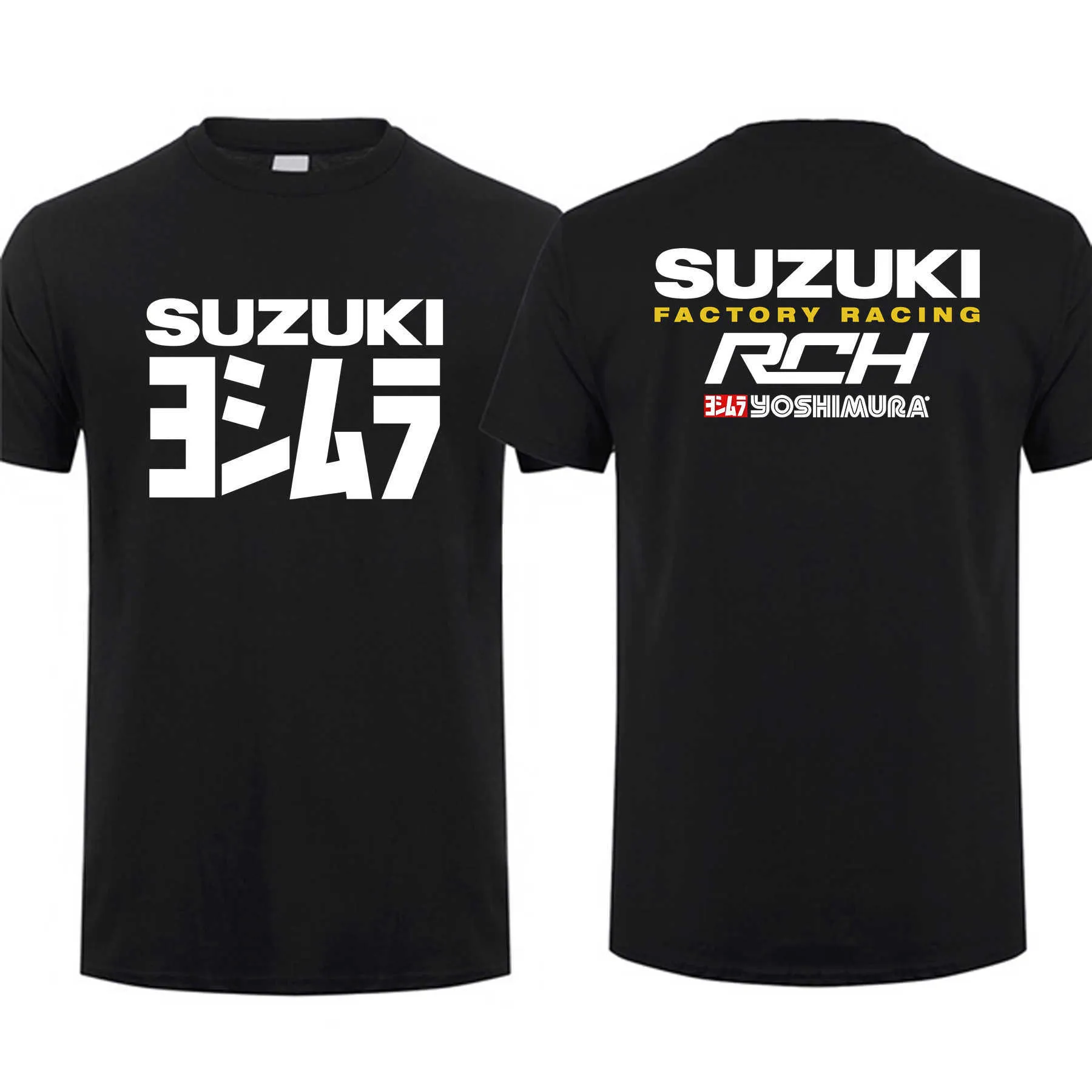 DIY T-Shirt Erkekler Suzuki Yarış Takımı Yoshimura Japonya GSX GSXR T Çift taraflı gündelik büyük boy tişört S-3XL Y2303