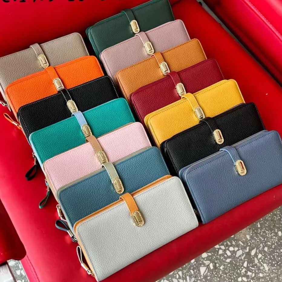 Portefeuilles en cuir véritable Designer Wallet Fashion Money Bag Cell Phone Pocket Ladies Luxury Short and Long Purse G230327