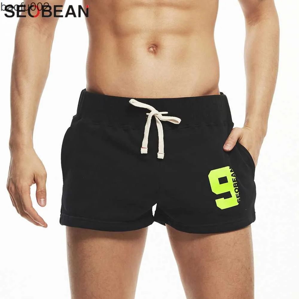 Shorts masculinos seobean mass shorts casuais algodão fitness sweetpants shorts curtos de verão masculino casta