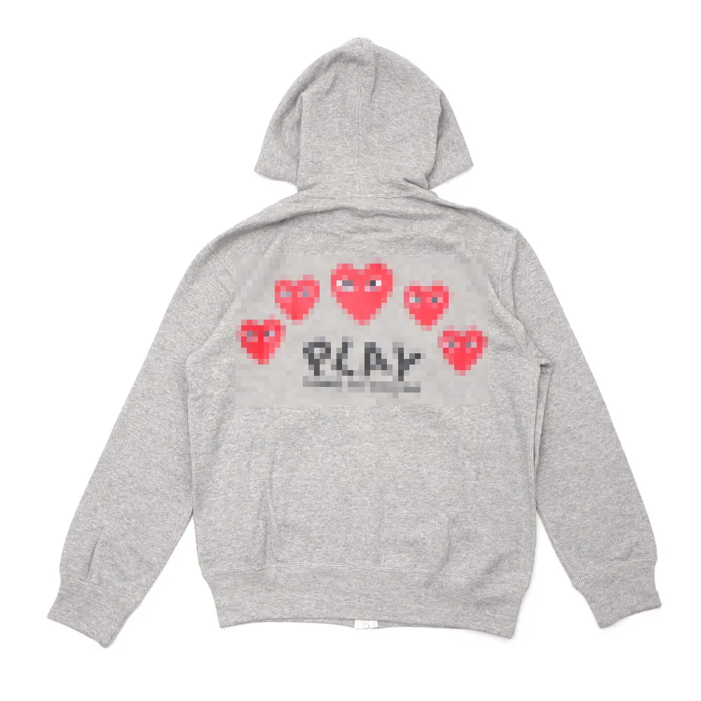 Designer Men's Hoodies Com Des Garcons Play Black Sweatshirt Cdg Red Heart Hoodie Size S7