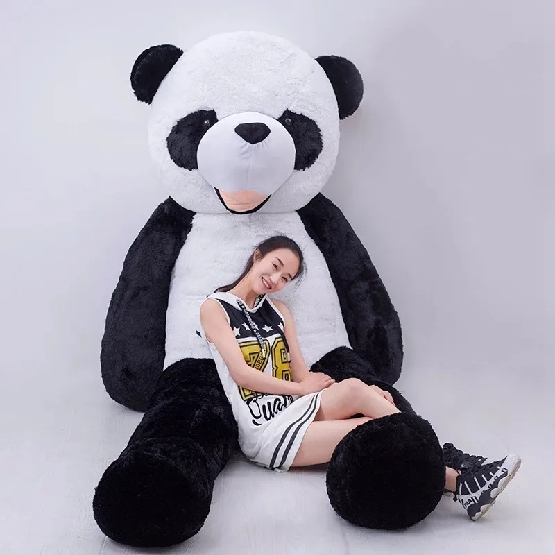 118inch  Panda Big Teddy Bear Skin Cover Unstuffed Plush Toys Stuffed Animals Panda Bear Skin Toys Children Girls Love Gift DY10151