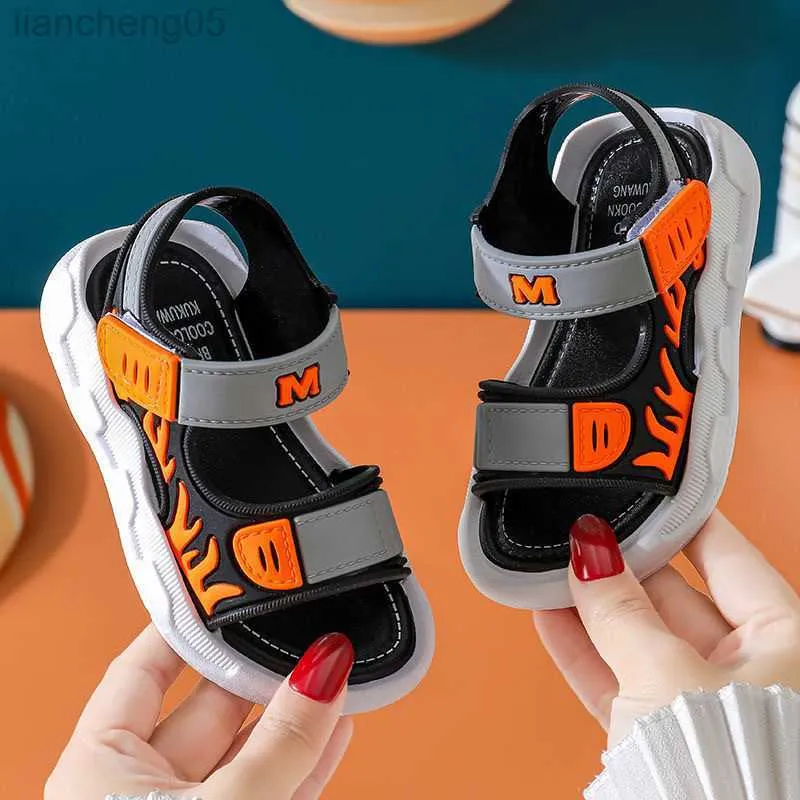 Sandals 2022 Summer Boys Shoes 1-12 Years Old Baby Children's Sandals Children's Non-slip Sandals Children Soft Bottom Beach Shoes W0327