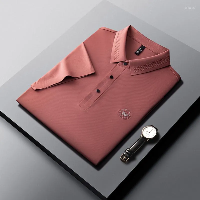 Мужской Polos 2023 Европейская роскошная футболка для мужчин отволовая бабочка Значок неуждества неверного полового дизайнера.