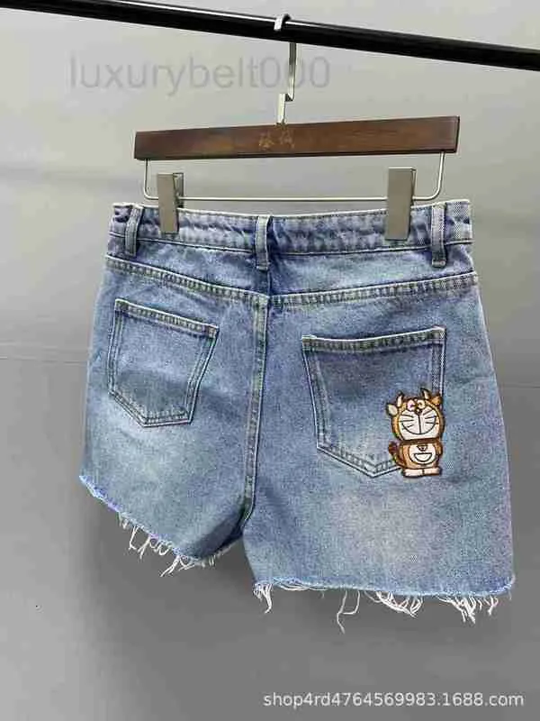 Jeans de mujer Diseñador vestidos de primavera verano nuevo color claro jingle cow blue denim shorts serie Doraemon jeans femeninos ropa para mujeres 8DI7