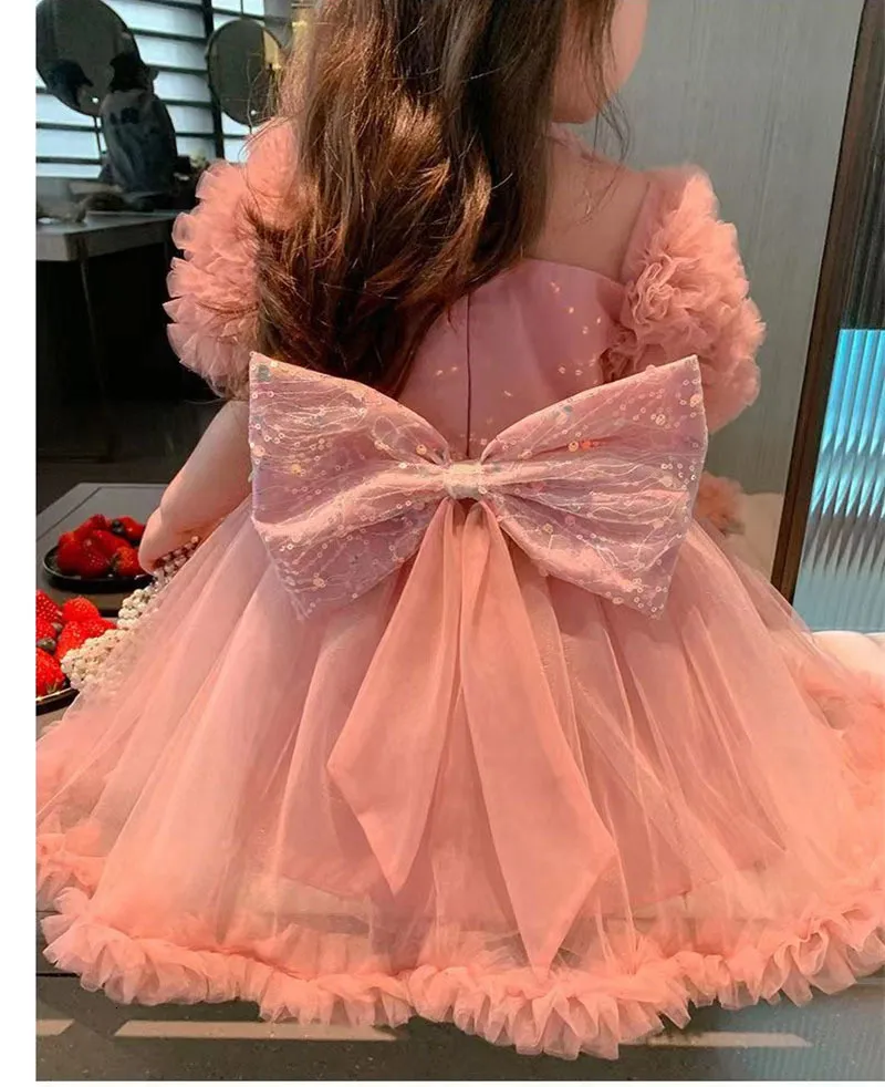 Abiti da ragazza Ragazze dolci per bambini Soffici soffio Tutu Abiti Abito da principessa per bambini Abito da festa di compleanno Abiti Abiti da sera per bambini 230327