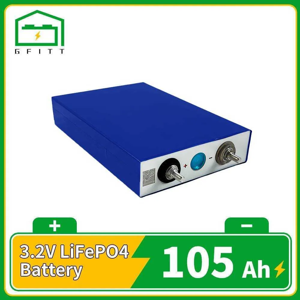 新しい3.2V 105AH LifePO4バッテリー100AHセル12V 24V for EV BatteriパックDIYソーラーストレージパワーエネルギーシステムオフロードウィンドヨット
