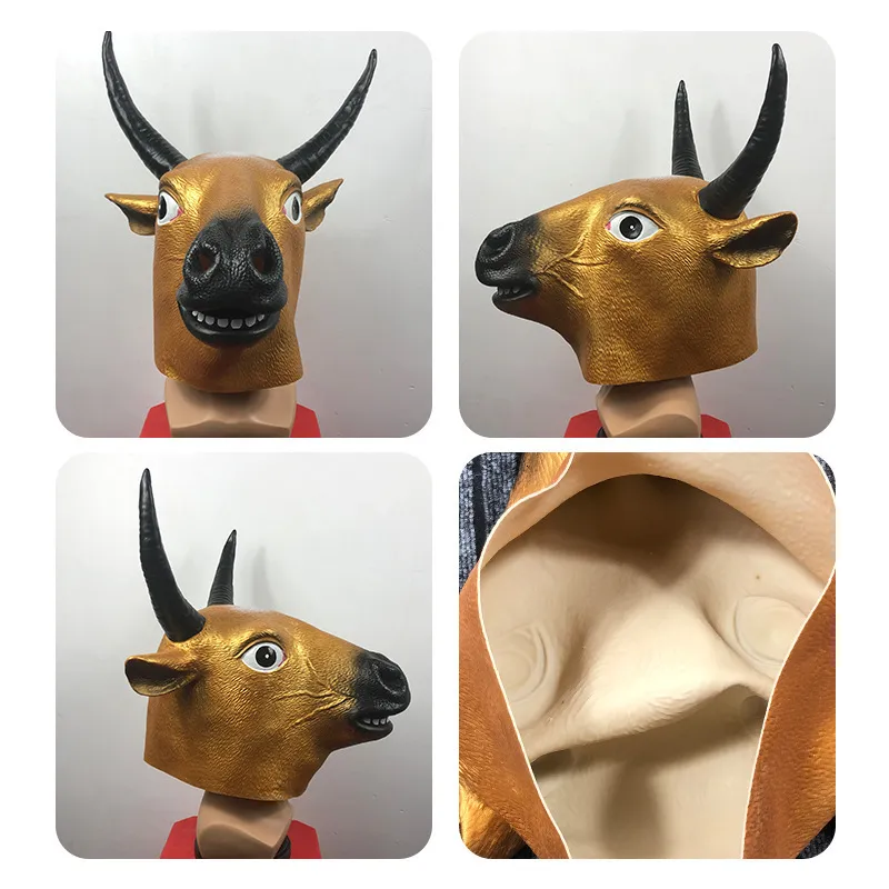 Maschera Bufalo Nero In Lattice - Testa Intera Realistica Per Halloween E Carnevale - Foto 7