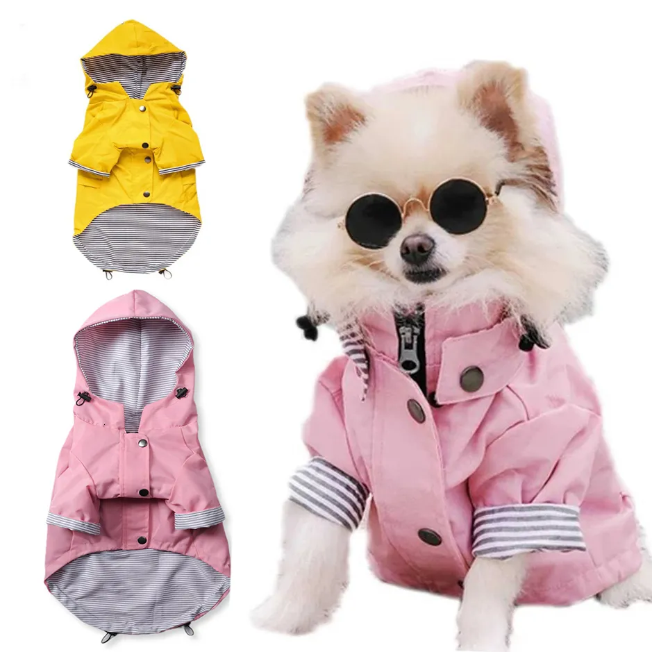 Hundkläder Waterproof Pet Dog Coat Jacket för små medelstora stora hundar Katter Pet Raincoat Dog Sport Hoodies Pet Fashion High Quality Clothes 230327