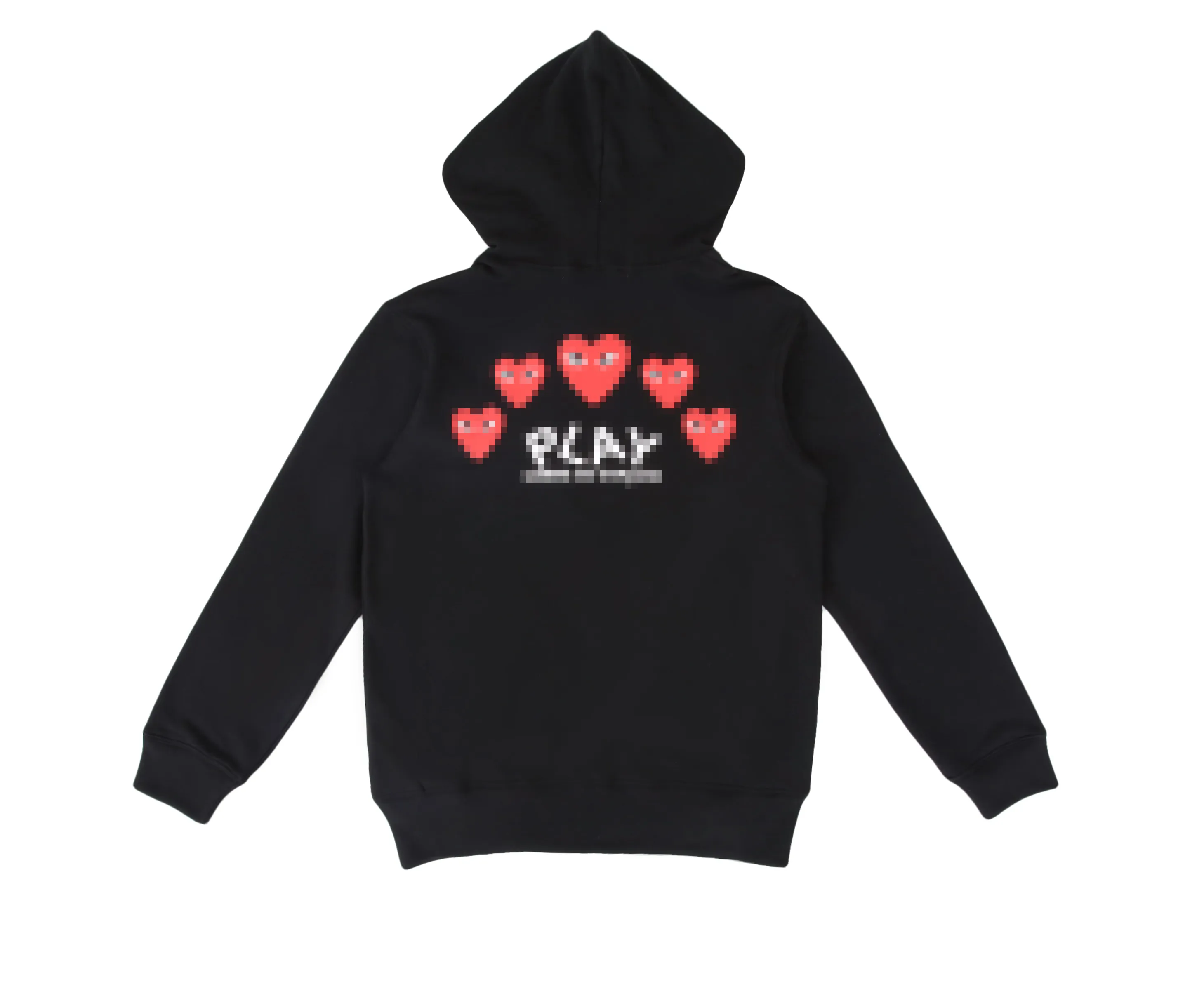 Hoodies masculinos de designer com des Garcons tocam moletom preto CDG Red Heart Hoodie Tamanho X322 245