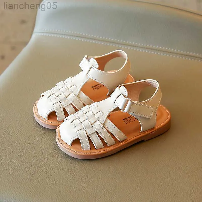 Sandalet 2023 Yaz Yeni Kızlar Sandalet Bebek Toddler Boy Yumuşak Slip Sandalet Çocuk Plaj Ayakkabıları Çocuklar Roman Sandalet W0327