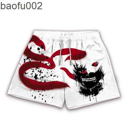 Shorts pour hommes Anime Shorts 2022 hommes femmes classique GYM entraînement maille Shorts une couche Shorts de course Design de mode W0327