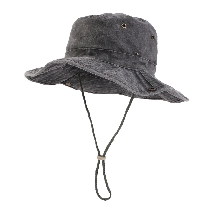 Solid Color Bucket Hats With String Wide Brim Hiking Climbing Fishing UV  Sun Protection Safari Unisex Boonie Fisherman Caps From Developmentstores,  $9.15