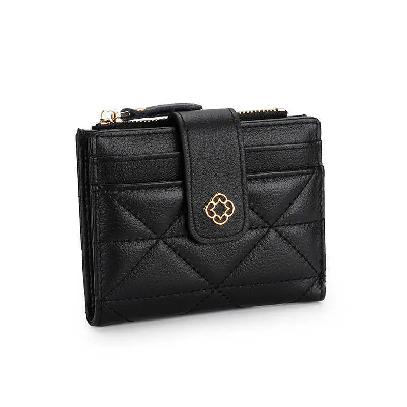 Brieftaschen Luxus Marke Brieftasche Frauen Kartenhalter Frauen und Männer Echtes Leder Geldbörsen Ultradünne Bifold Unisex Kredit ID Karte Kurze Geldbörse G230327