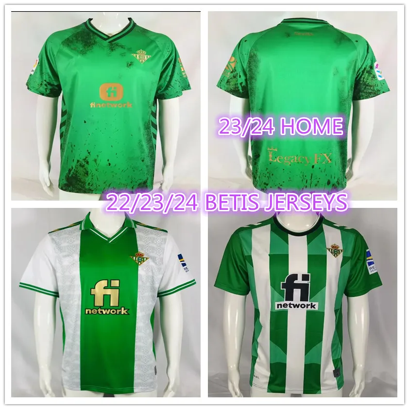 22 23 24 Maillots de football Real Betis HOME FEKIR Forever Green HOME Manga Corta JOAQUIN B.Iglesias camiseta de futbol Juanmi 2023 2024 Special Sustainability Shirts Men