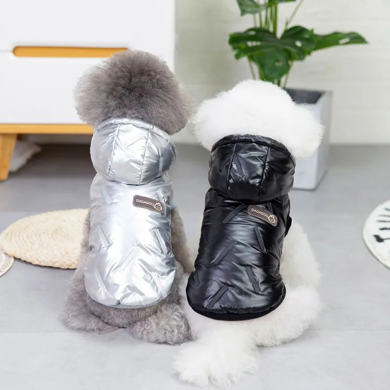 Vêtements imperméables pour chiens vêtements d'hiver Ovrall veste coupe-vent extérieur léger manteau pour animaux de compagnie pour petites moyennes grandes tenues chaudes