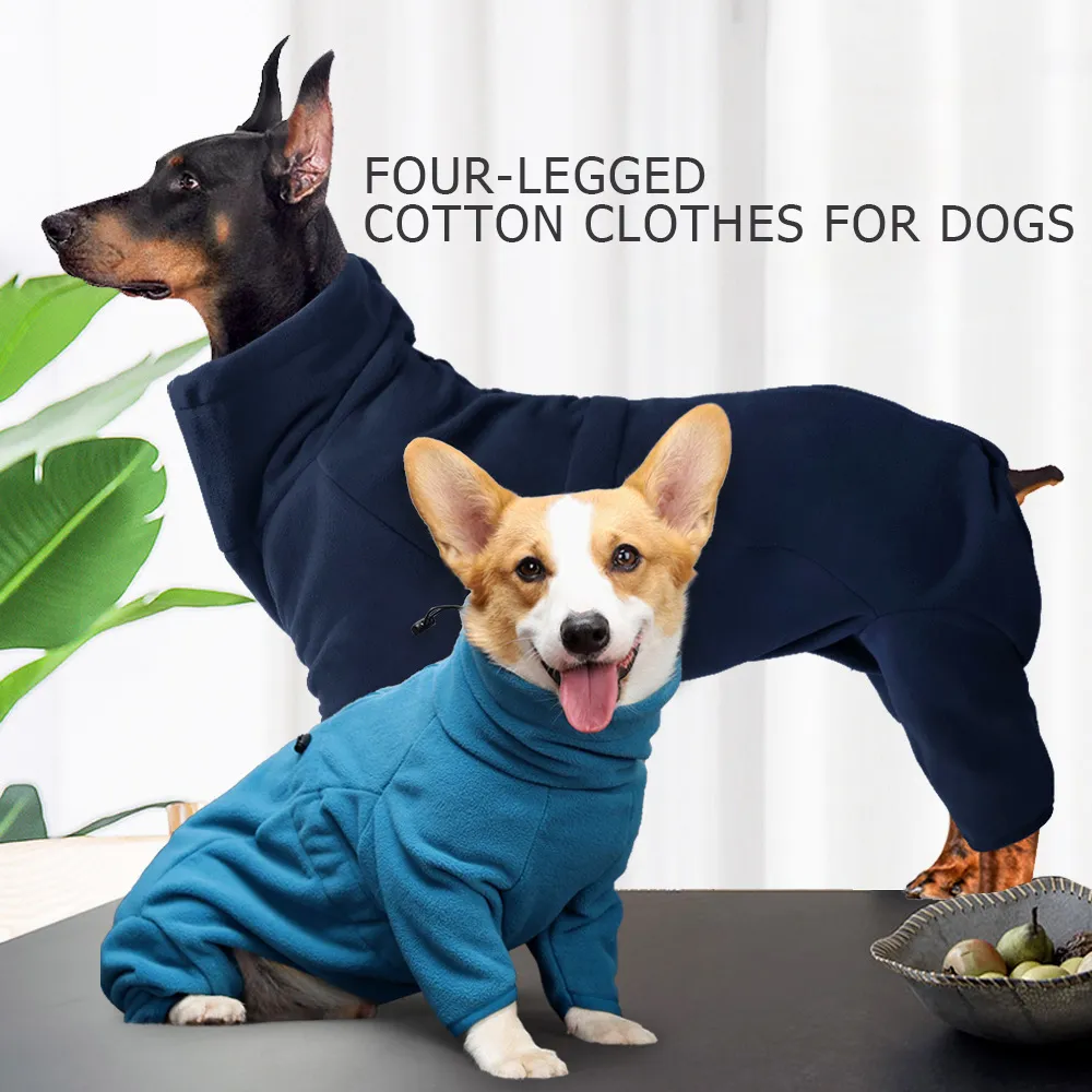 Hundkläder Vinter tjock fleece Dogkläder Varm hundrock för små medium stora hundar Justerbara husdjurs hoodies Male/Kvinnor för Corgi 230327