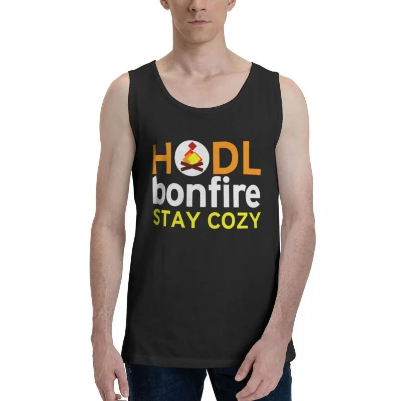 Canotte da uomo Top Camicia Bonfire Crypto Currency Stay Cosy Sarcastic Hodl Vest Men Set Graphic Sleeveless Garment