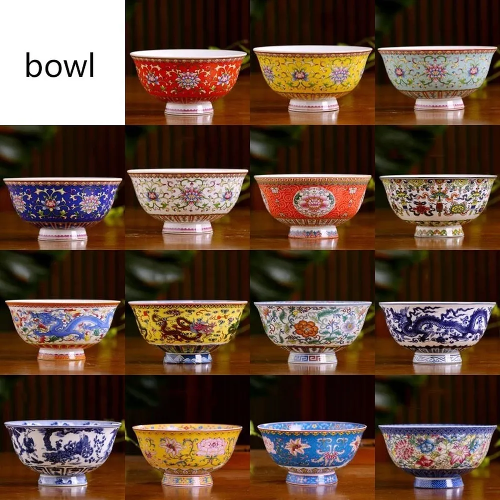 Dinnerware Sets 4.5 Inch Jingdezhen Ramen Bowl Ceramic Bone china Rice Soup Bowls Container Home Kitchen Tableware Accessories Crafts 230327