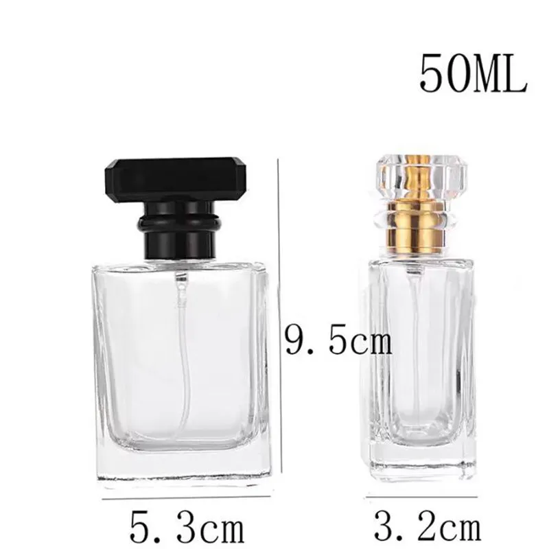 Hurtowe kryształowe butelki z perfumami 50 ml puste butelki z perfumami z atomizer