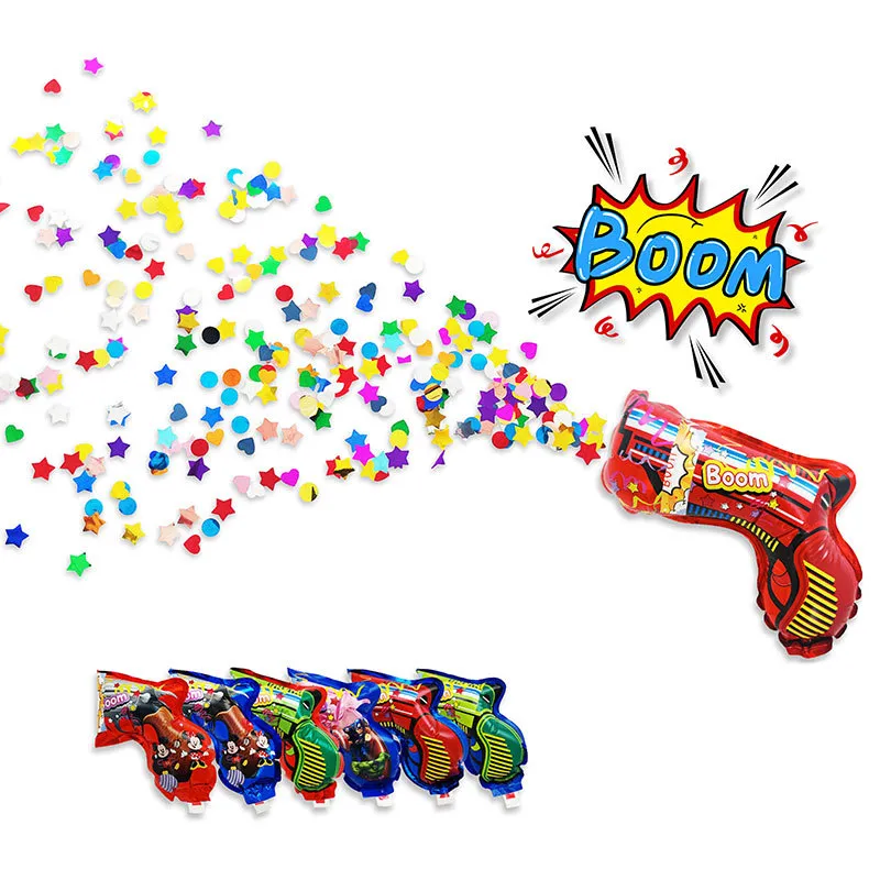 Yenilik Oyunları Havai Fişekler Silah Şişirilebilir Balon Bom Silah Atmosfer Props Konfeti Başlatıcı Balonlar Oyuncaklar Düğün Doğum Günü Poppers Yeni Yıl Hediyeleri