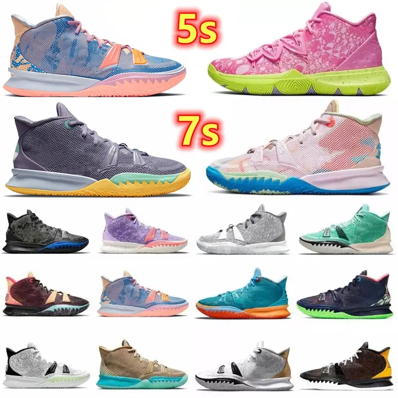 Kyrie 7 Basketball shoes One World 1 People Chip Copa Grind mens Irving 5s sponge sandy Creator Hendrix Horus Rayguns Daybreak squidward trainers Sports Sneakers