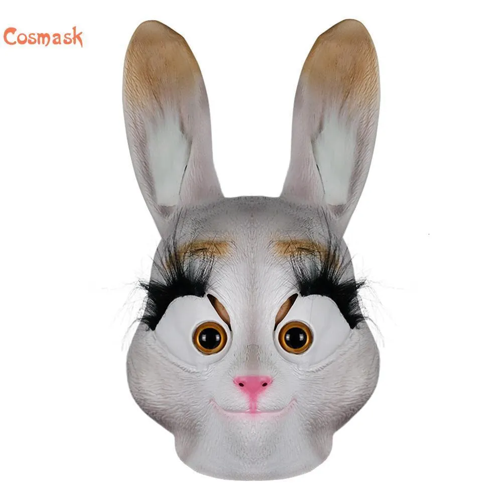 Party Masks Halloween Mask Props Judy Rabbit Headgear Adult Party Costume Mask Horror Carnival Cosplay Party Pests 230327