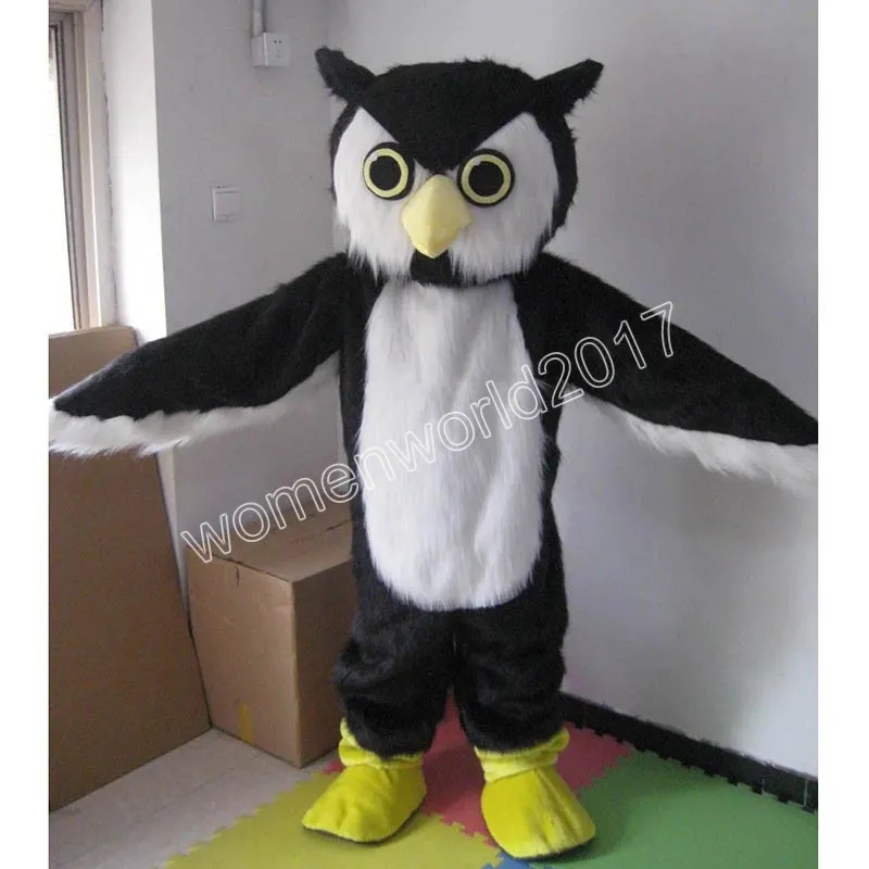 Hot Sales Owl Mascot Costume Simulation Cartoon Character Outfits Suit vuxna outfit jul karneval fancy klänning för män kvinnor