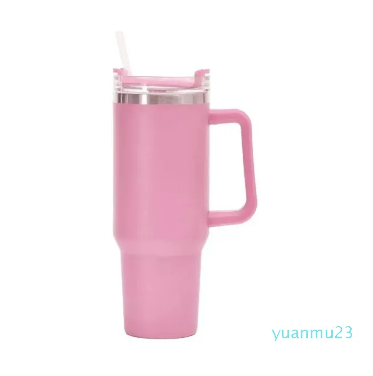 40oz Big Capacity Tumblers With Handle Insulated Water Bottles Lid Straw Stainless Steel Coffee Termos Cup 11 logo 0314