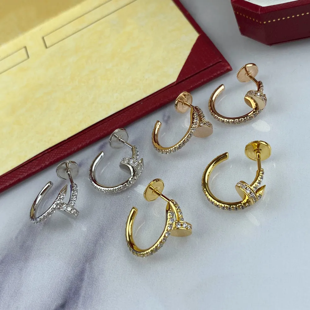 Terug clou oorbellen voor vrouwen designer diamant Verguld 18K T0P kwaliteit hoogste tegenkwaliteit mode klassieke stijl sieraden jubileum
