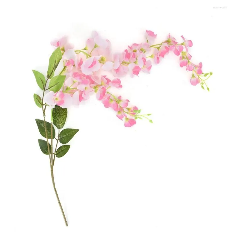Decoratieve bloemen 60 cm kunstmatige roze bloem blauwstalige muur hangende trouwhuisdecoratie