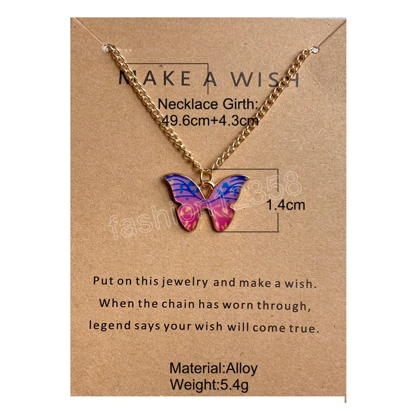 Trendy Pretty Butterfly Necklace for Women Bohemia Animal Pendant Chain Girls Fashion Statement Jewelry Gift