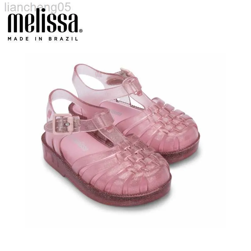 Sandales Mini 2022 fille Roma gelée sandales princesse étincelle mode gelée chaussures enfants couleur bonbon vêtements de plage pour enfants W0327