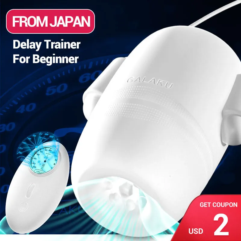 Masturbators Draimior Remote Control Glanes Vibrador Vibrador Pene Trainer Sex Toys for Men Pe Pene Massager Retraso Estimulador de entrenador Glanes duradero 230327