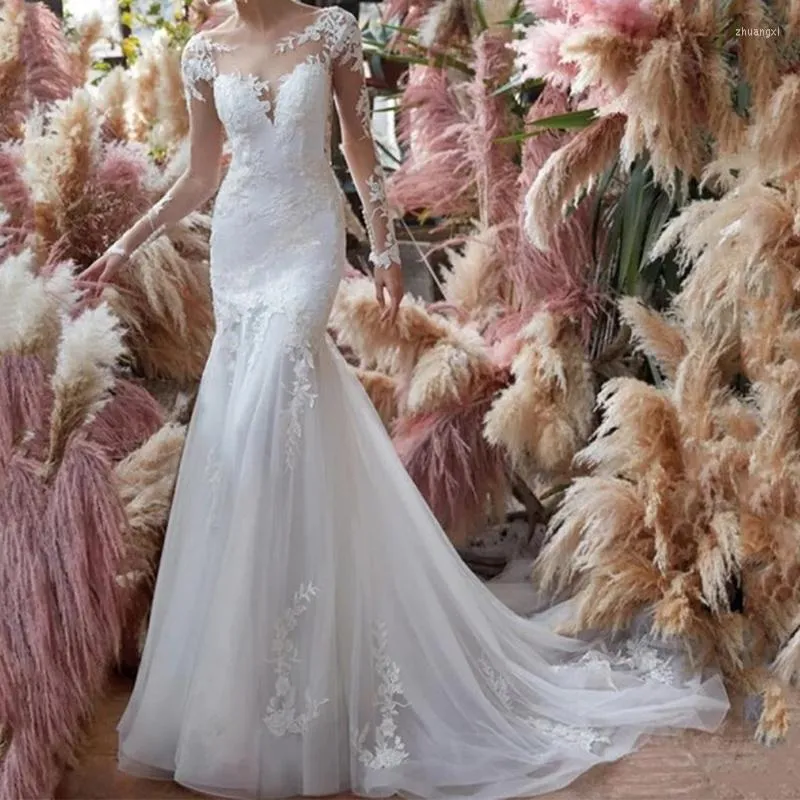 Robes de fête 2023 Robe de mariée sirène romantique