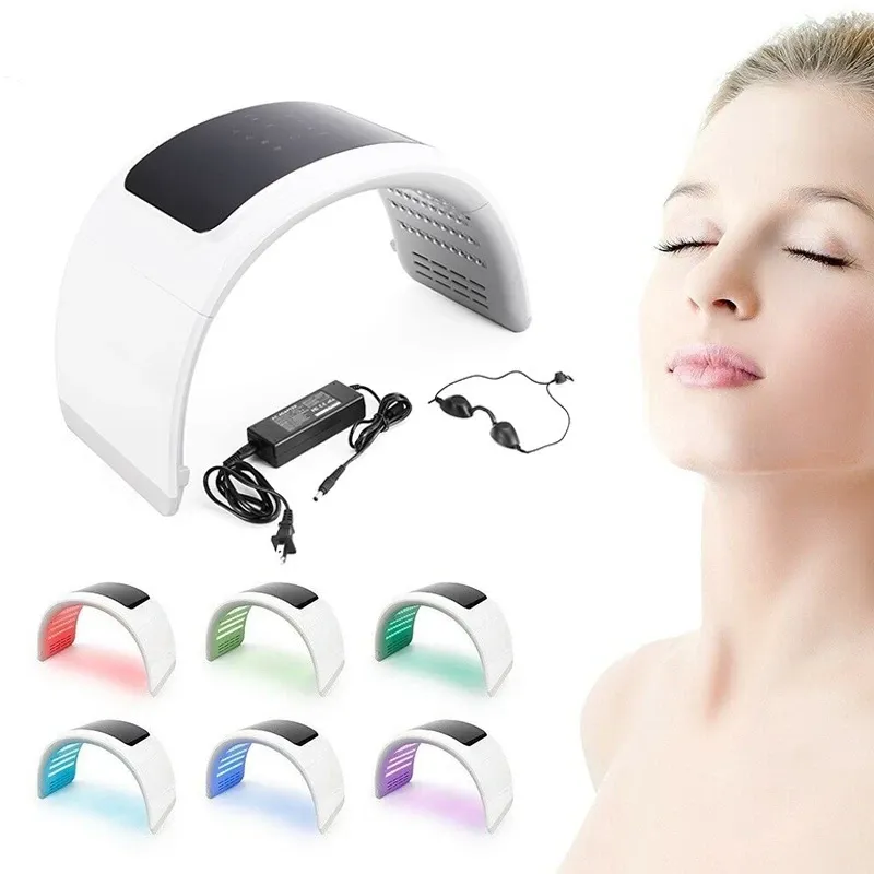 Articoli di bellezza Macchina per il ringiovanimento della pelle con terapia della luce LED pieghevole PDT a 7 colori