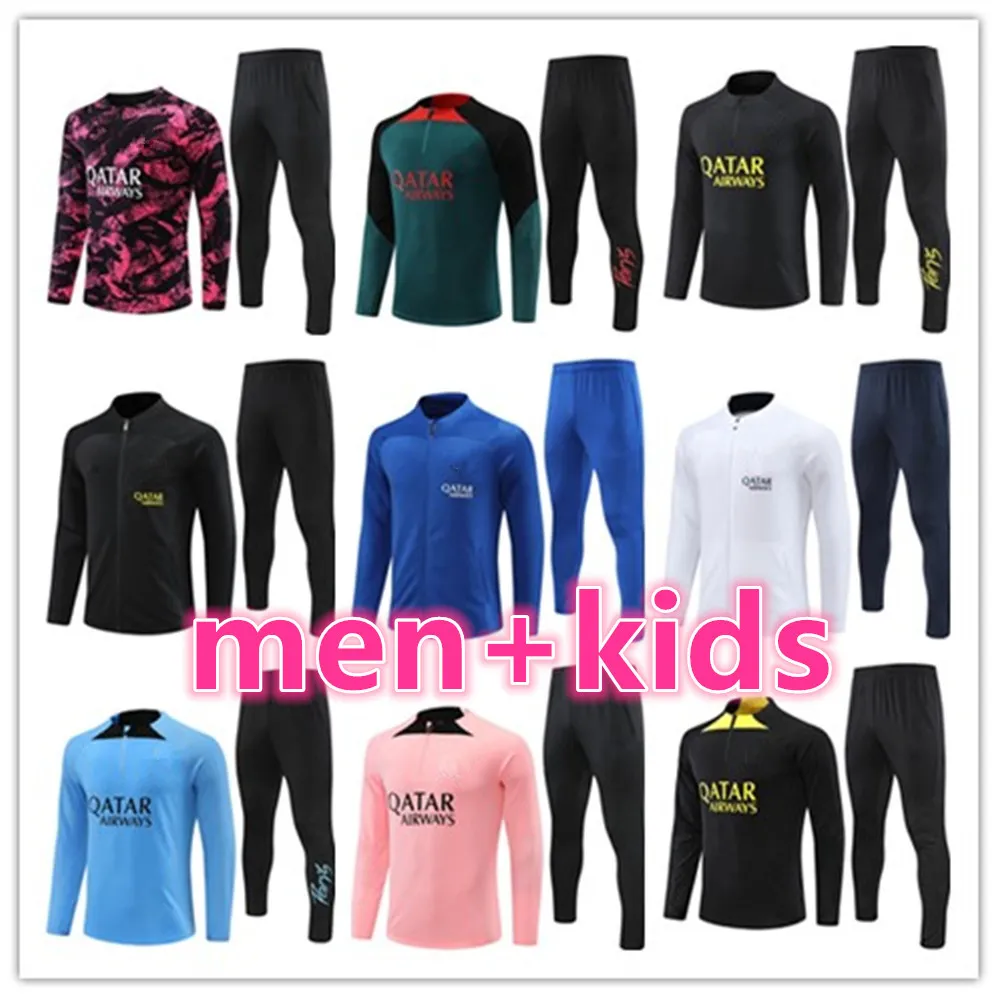 23 24 PSGS Tracksuit voetbaltruien Trainingspak Jersey Soccer Tuta Maillot PSGS Survetement Foot Futbol Chandal Jogging Jackging Mens Kids Football Jackets