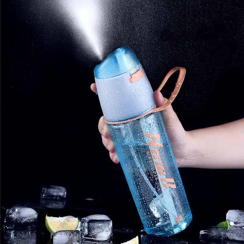Water Bottles Spray BPA Free 600ml Outdoor Sport Gym Fitness Drinking Multifunctional Shaker 230327