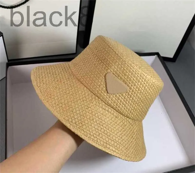 Designer Top Fashion Designer Bucket Bucket Fomen Wide Wide Brim Hats de haute qualité Summer Sun Visor Street Straw Cap 8a5r