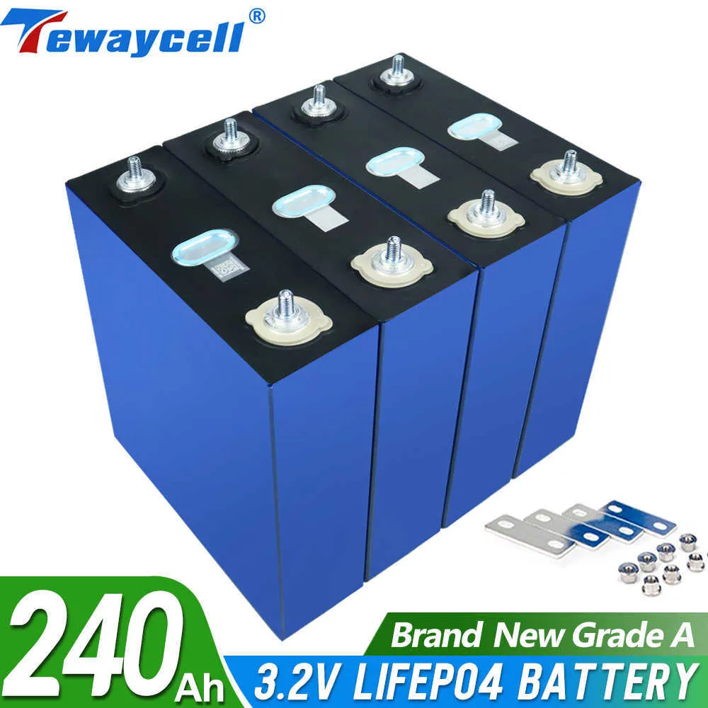 2022 NEW 3.2v 240Ah Lifepo4 Rechargeable Battery Lithium Iron Phosphate Solar Cell 12v 24v 36v EU US Tax Free