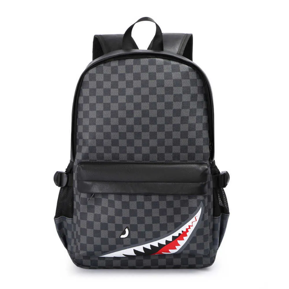 Mochila De PU Con Boca De Tibur n Para Hombre Moda Ultraligera