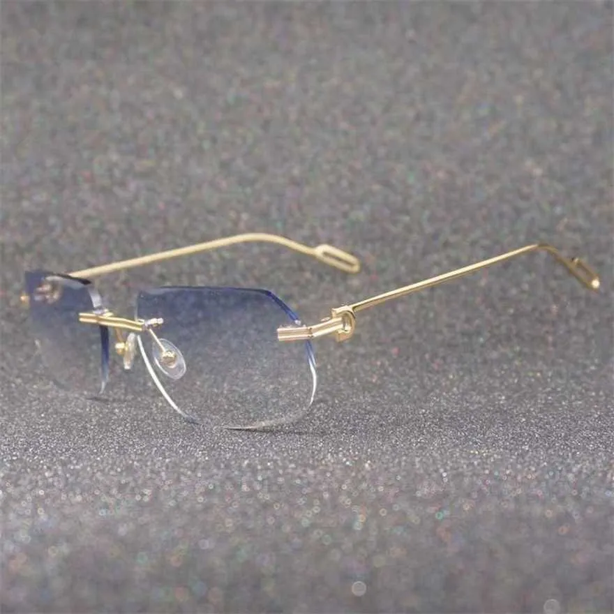 Projektanci męskie i damskie okulary przeciwsłoneczne na plaży 20% zniżki na bez krawędzi retro odcienie vintage clear gafas okulary ramy rave festival