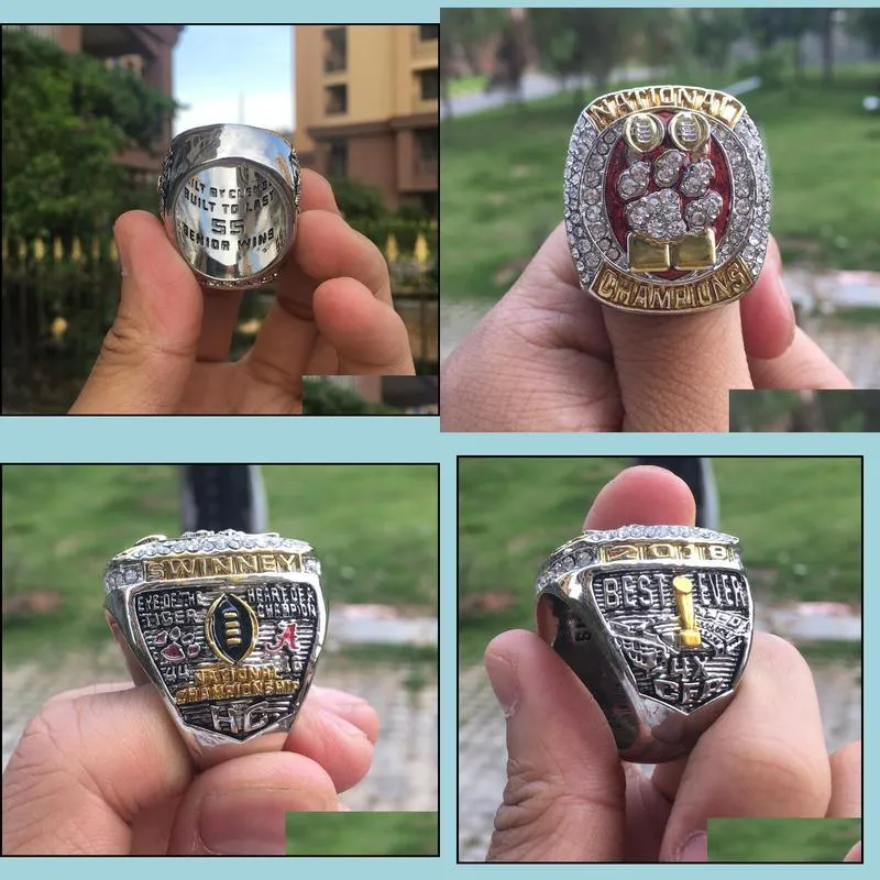 real p o 2018 2019 clemson tigers final ncaa national championship ring fan men gift wholesale drop 