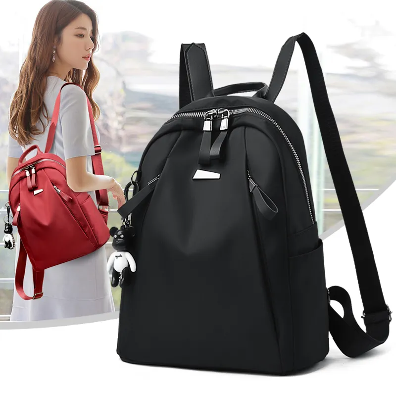 New Large Capacity Simple Style Casual Mochila Travel Women Anti-theft Backpack Waterproof Fabric Large Female Shoulder Bag