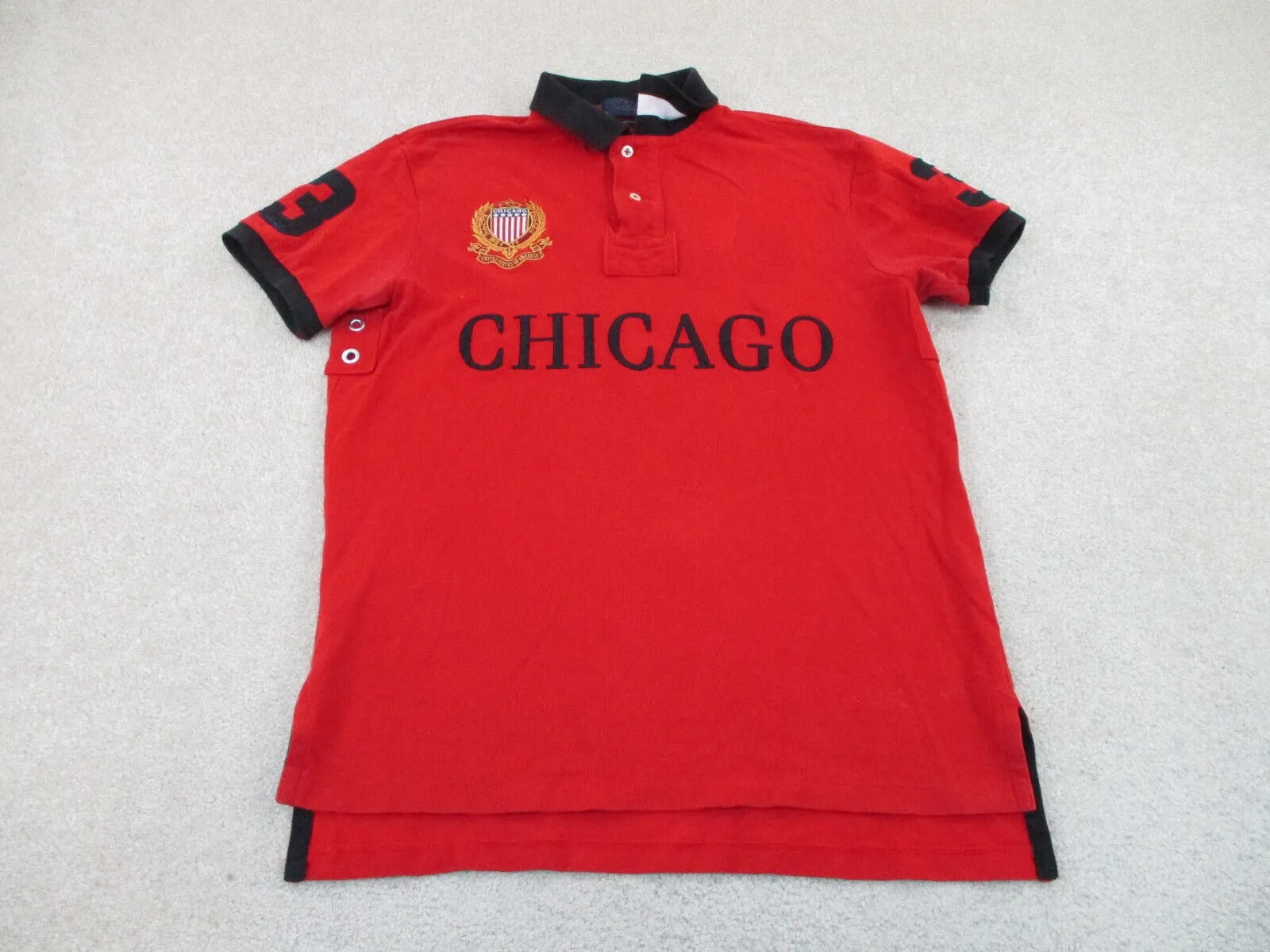 CHICAGO City Edition Mens Embroidered Red Golf Shirt 100 Cotton Short Sleeve Fashionable Casual T Shirt In S 5XL Sizes From Lch520 19.88 DHgate.Com