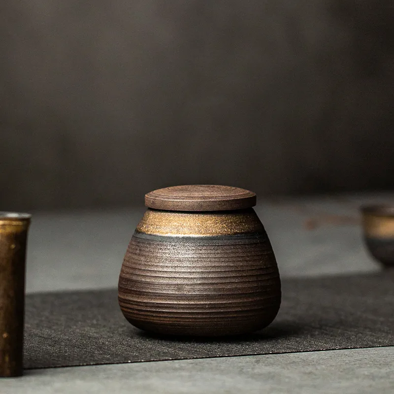 Outra organização de armazenamento doméstico Luwu Small Size Ceramic Tea Carmisters Vintage Jars for Storage 230327