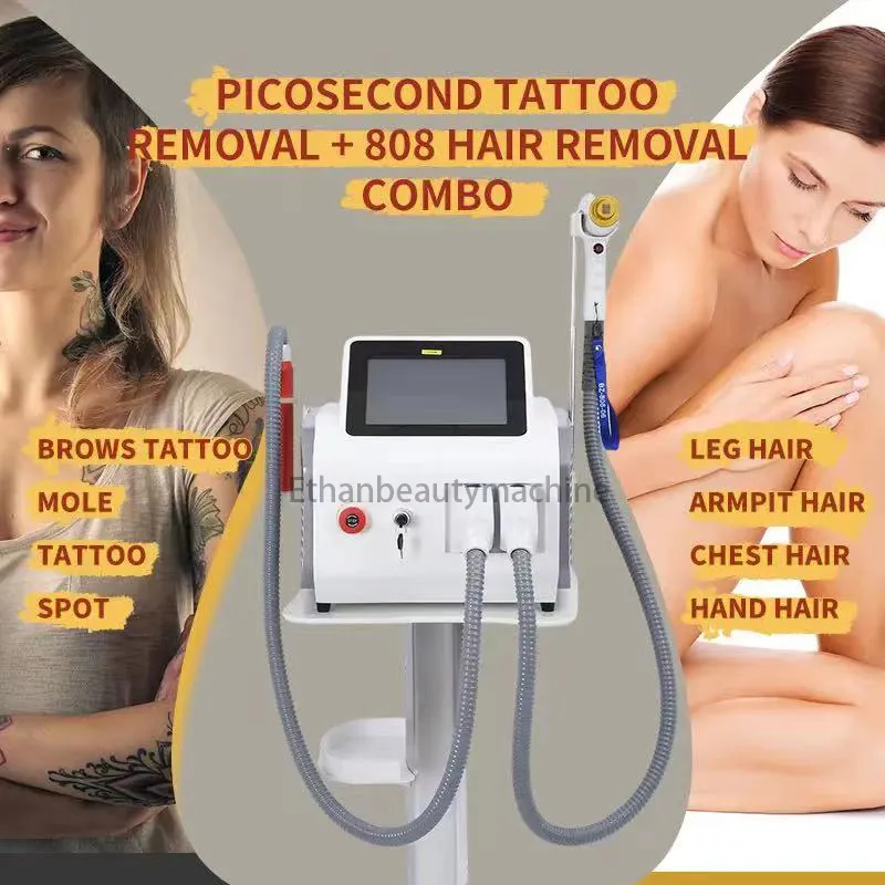2023 NEW 2 in 1 808 nm laser diode 1064nm nd yag hair removal depilation q switch tattoo pigment acne spots removal aesthetic equipment