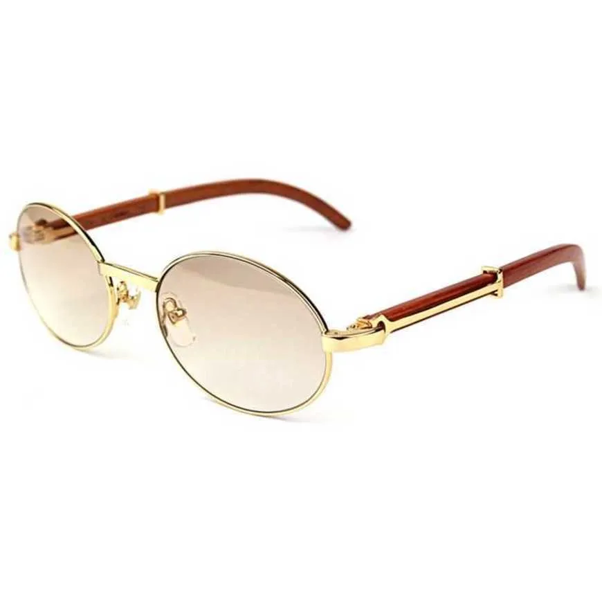 Designer de luxe lunettes de soleil de haute qualité 20% de réduction ovale marron Birchen écouteurs hommes en bois verre femmes cadre en bois lunettes nuances