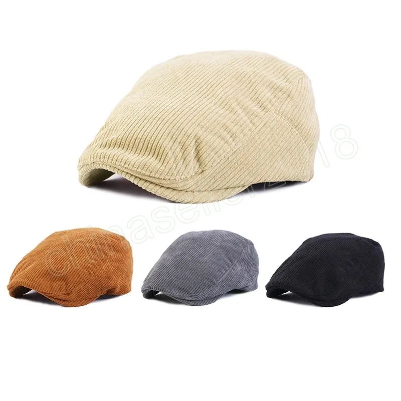 Unisex gewoon fluwelen baret achthoekige dop zachte casual vaste kleur verstelbare fit schilder zonnebrandcrème hoed